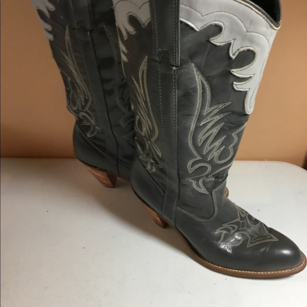 Capezio Two toned Grey Cowboy Boots 8.5